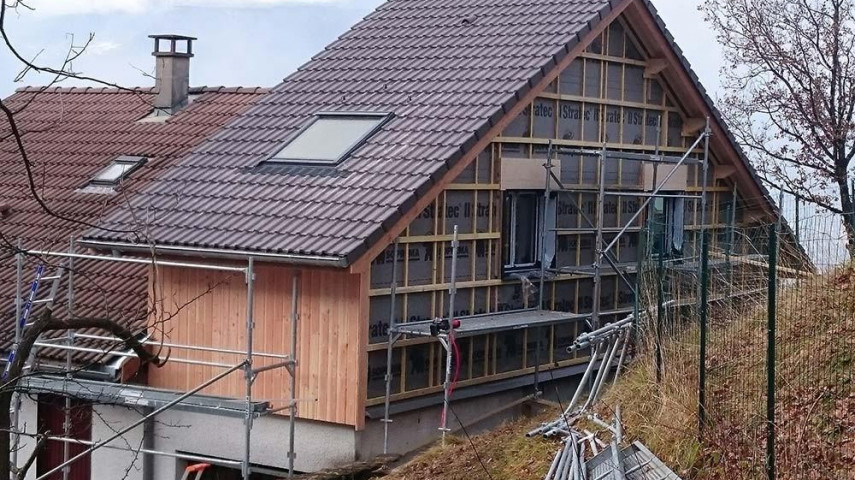 Charpente -couverture - construction ossature bois à reprendre - Vallée de la Drôme Diois (26)
